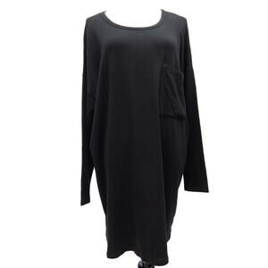 Eileen Fisher Black Long Sleeve Pocket Tunic Dress Size Medium